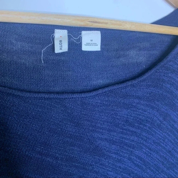 Moth Navy Crossover Sweater Size Medium - Picture 4 of 7